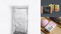 6253+ Matte Metallic Soap Bar PSD Mockup Top View Professional Editable Freebie PSD