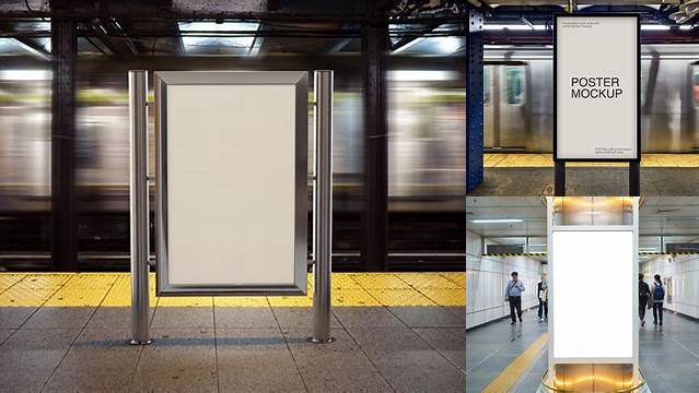 6261+ Subway Poster Mockup Digital Download