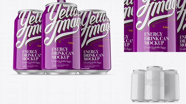 6265+ Three 330ml Aluminium Cans With Glossy Finish PSD Mockup Hero Shot Free Design Resource