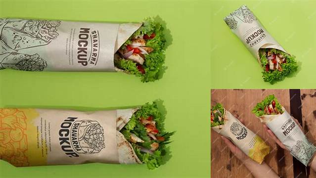 6268+ Shawarma Wrap Mockup Digital Download