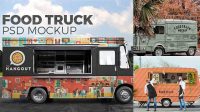 6269+ Foodtruck PSD Mockup Side View Creative Design PSD Free Download