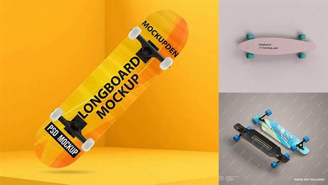 6272+ Longboard Mockup Free PSD