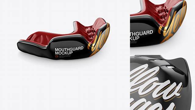 6278+ Mouthguard PSD Mockup Half Side View Fully Editable PSD Template