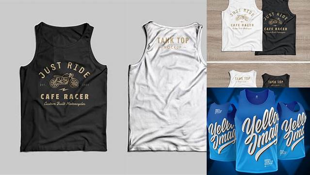 628+ Men’s Jersey Tank Top PSD Mockup Back Half Side View Professional Design PSD