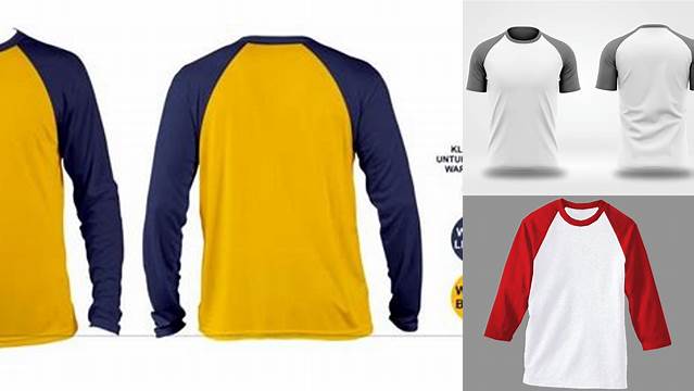 6280+ Mockup Kaos Raglan Cdr Easy Editable