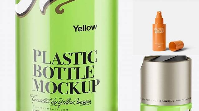 6287+ Clear Plastic Bottle 100ml PSD Mockup Side View High Angle Shot Elegant and Stylish Mockup