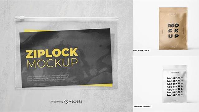 6288+ Frosted Ziplock Mockup Free PSD