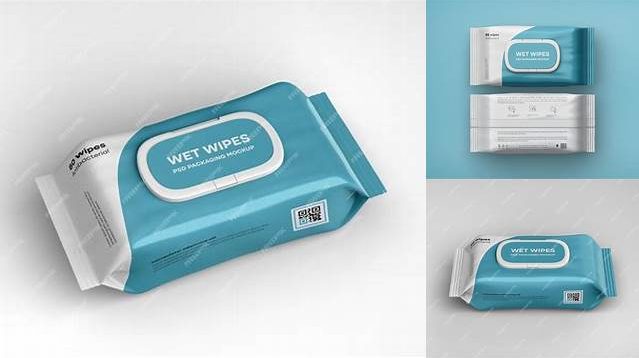 6289+ Matte Wet Wipe Pack PSD Mockup Half Side View High Angle Shot Custom Mockup Graphic Design