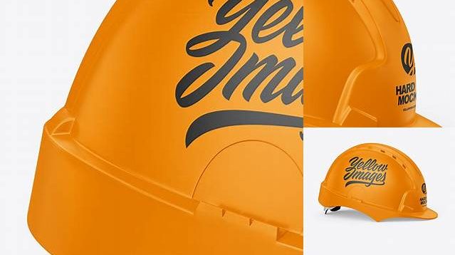 6292+ Matte Hard Hat PSD Mockup Front View Professional Quality Freebie PSD File