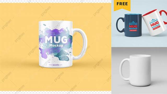 6297+ Glossy Mug with Cap PSD Mockup Front View Professional Quality Freebie PSD File