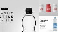 6298+ Plastic Bottle PSD Mockup Front View Professional PSD Mockup