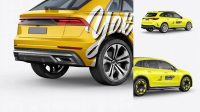 6300+ Luxury Crossover SUV Back Half Side View Easy-to-Use PSD Template