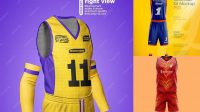 6304+ Basketball Kit Mockup Psd Free Free PSD