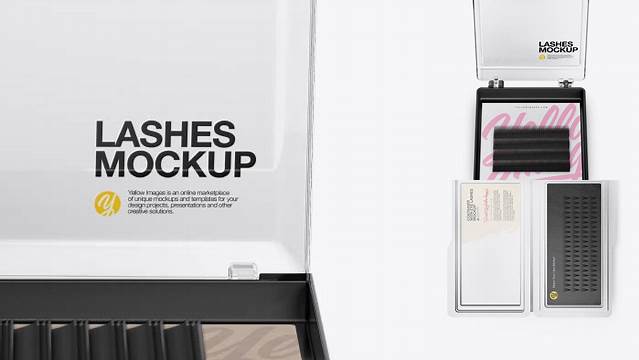 6304+ Opened Transparent Box With Lashes PSD Mockup Custom Mockup Graphic Design