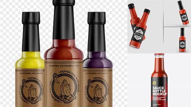 6307+ Hot Sauce Mockup Free Hight Resolution