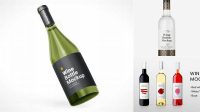 6311+ Clear Glass Wine Bottle HD PSD Mockup Unique and Editable PSD