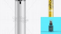 6312+ 60ml Doublewall Airless Cosmetic Bottle with Pump PSD Mockup Layered Photoshop Template