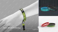 6312+ Free Fabric Wristband Mockup Download Now Free PSD Template