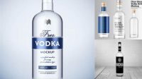 6313+ Vodka Bottle Mockup Free Stylish Free PSD