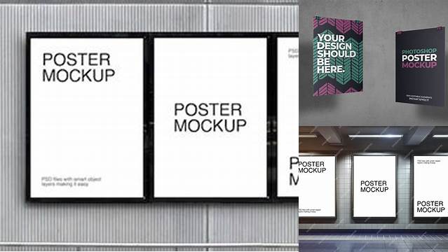 6314+ 3 Posters Mockup Photoshop Freebie