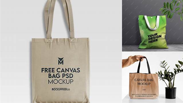 6315+ Two Canvas Bags PSD Mockup Top View Half Side Fully Editable Photoshop PSD Free Download