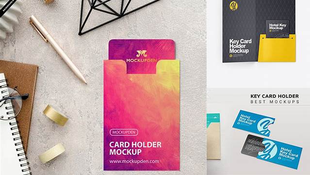 6318+ Key Card Holder PSD Mockup Elegant Photoshop Mockup