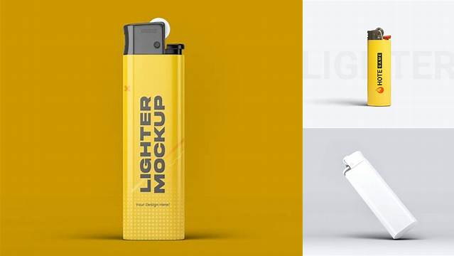 6318+ Plastic Lighter PSD Mockup Advanced Photoshop Template