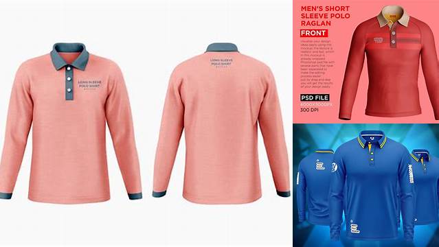 6319+ Long Sleeve Polo Mockup Easy Editable