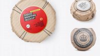 633+ Cheese Wheel Wrapped In Kraft Paper PSD Mockup Unique Free Photoshop Files