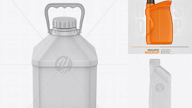 6330+ Matte Jerrycan PSD Mockup Front View PSD for Creative Projects