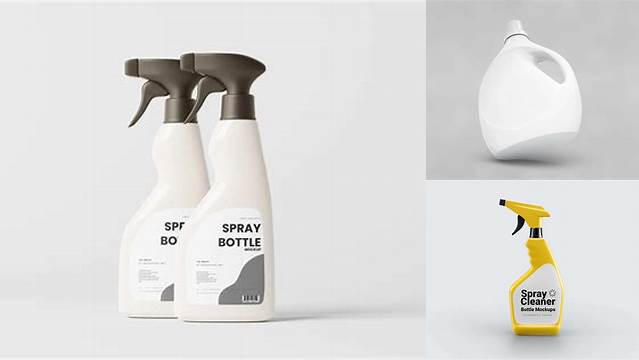 6331+ 500ml Cleaning Gel Bottle PSD Mockup Premium Free Mockup PSD