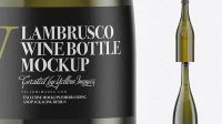 6334+ Green Glass Lambrusco White Wine Bottle PSD Mockup Free Downloadable PSD