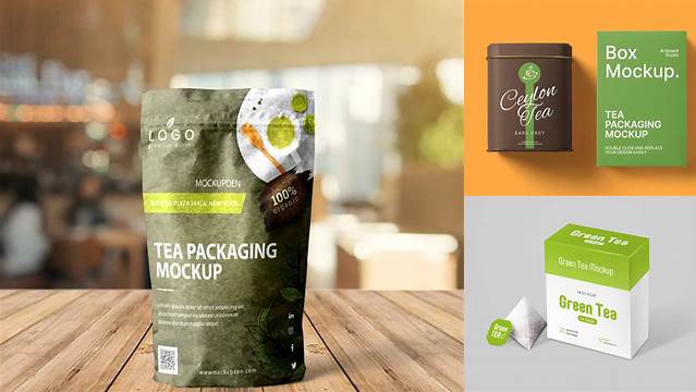 6334+ Tea Packaging Mockup Versatile and Modern PSD Mockup