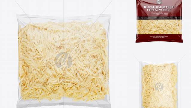 6335+ Plastic Bag with Shredded Cheese PSD Mockup Customizable PSD Templates