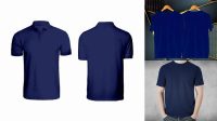 6339+ Mockup Kaos Polos Biru Dongker Include TIFF