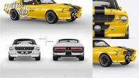 6340+ 1967 Shelby Mustang GT500 PSD Mockup Front View High-Quality PSD Files