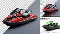 6348+ Jet Ski PSD Mockup Half Side View Creative Design PSD Free Download