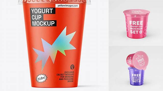 6349+ Matte Yogurt Cup PSD Mockup Download Free PSD