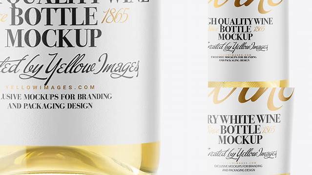 6350+ Clear Glass White Wine Bottle and Tube PSD Mockup Editable Photoshop File