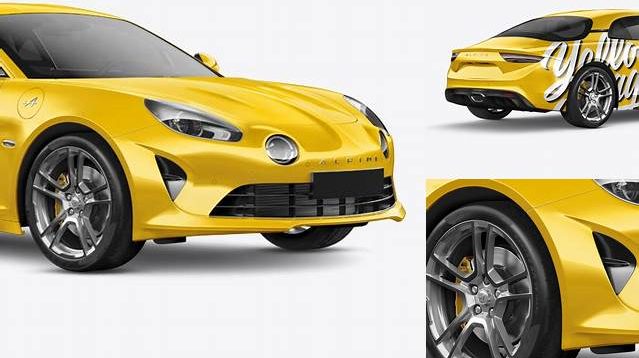 6358+ Alpine A110 PSD Mockup Half Side View High-Resolution Graphic