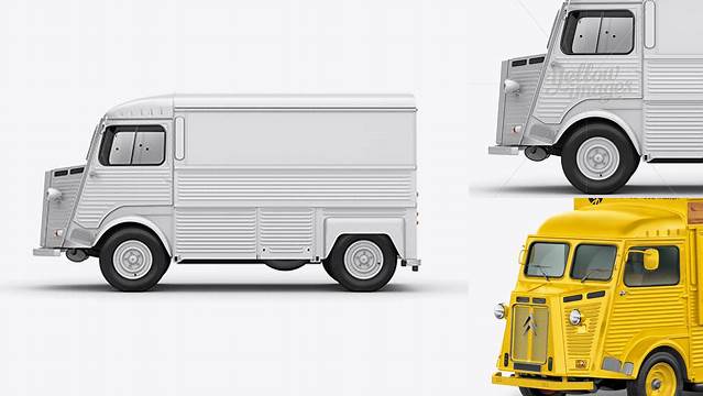 6358+ Citroën HY Van PSD Mockup Left Side View Unique High-Resolution Design Freebie