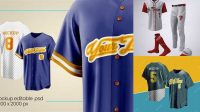 6361+ Baseball Uniform Mockup Customizable PSD