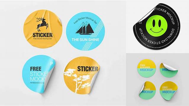 6362+ Sticker Mockup Free Download Easy Editable