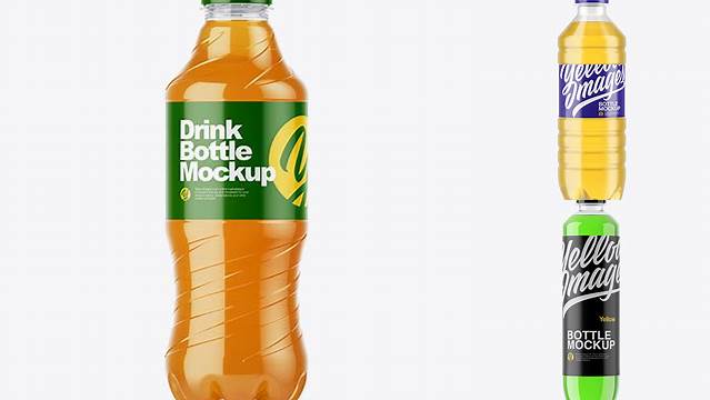 6366+ 500ml Clear PET Bottle with Soft Drink PSD Mockup Stylish PSD for Free