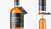 6368+ Whisky Bottle with Shrink Band PSD Mockup Layered PSD for Easy Editing