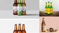 6369+ 330ml Beer Bottle PSD Mockup Premium Quality PSD Freebie