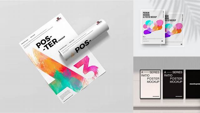 6369+ A3 Poster PSD Mockup Advanced and Editable PSD Template Free