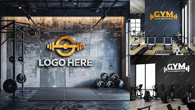 6369+ Gym Logo Mockup Easy Editable