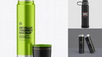 637+ Opened Metallic Thermos PSD Mockup Exclusive Free Photoshop Mockup