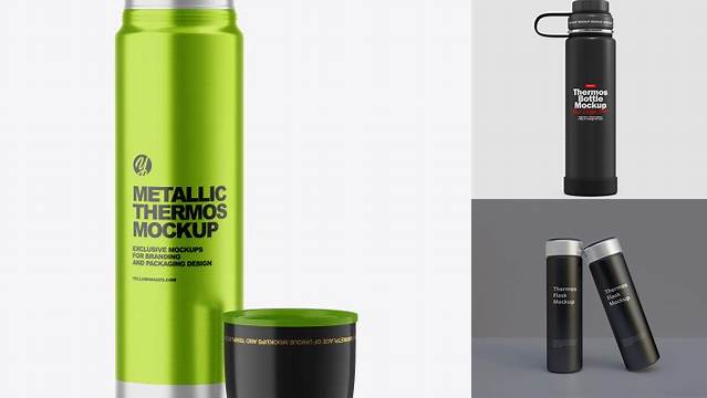 637+ Opened Metallic Thermos PSD Mockup Exclusive Free Photoshop Mockup